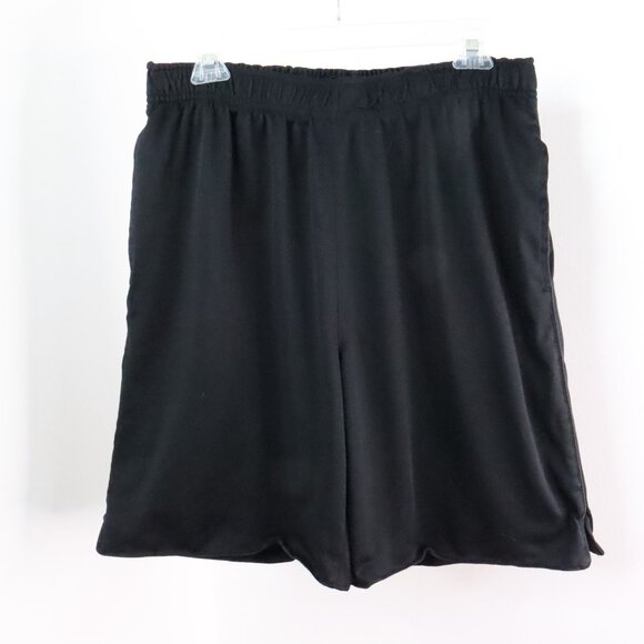 2pc Men's L/XL Tek Gear Zone Pro Black Mesh-Knit Gym Basketball Athletic Shorts - Picture 2 of 10